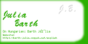 julia barth business card